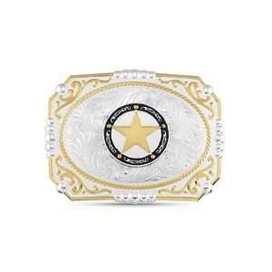 Montana Silversmiths Cowboy Cameo Star Belt Buckle - Retail $180 - NEW